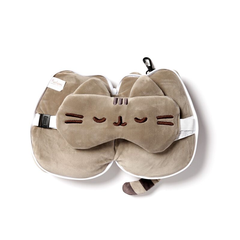 Pusheen Katze runde Reisekissen-Schlafmaske