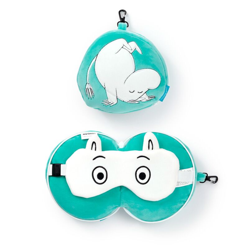 Relaxeazzz moomin round travel pillow sleep mask