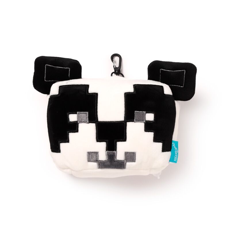 Relaxeazzz minecraft panda kulatý cestovní polštář maska na spaní