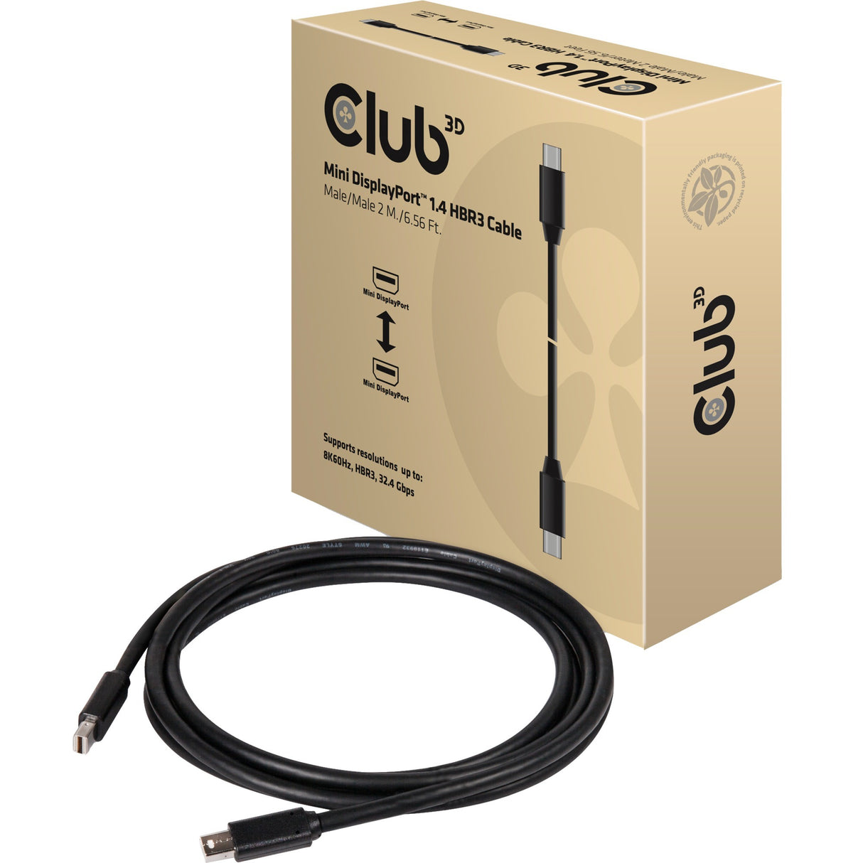 Club 3d Mini DisplayPort 1.4 Kabel moški moški