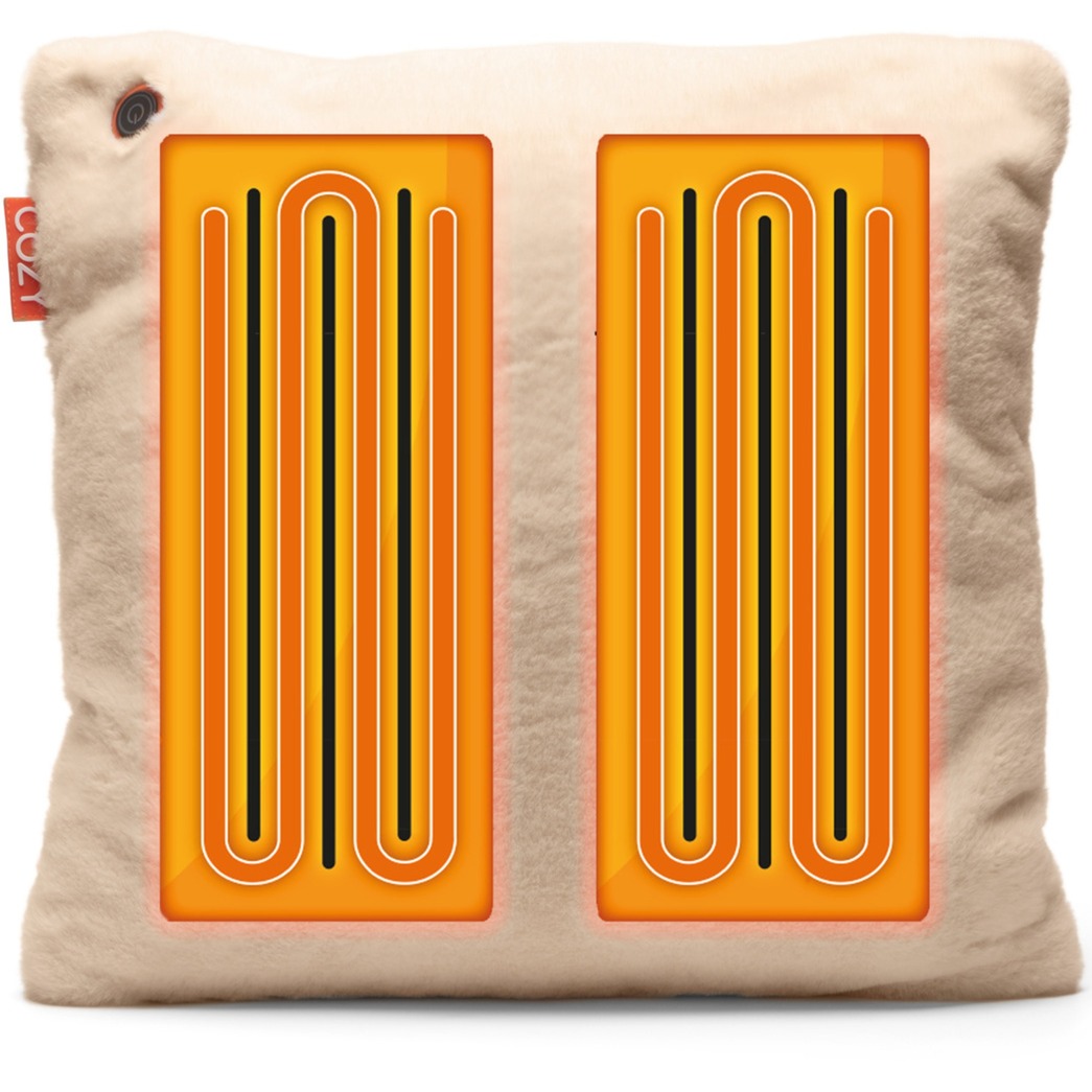 Acogedor una peluche 45 x 45 cm cojín de calor inalámbrico