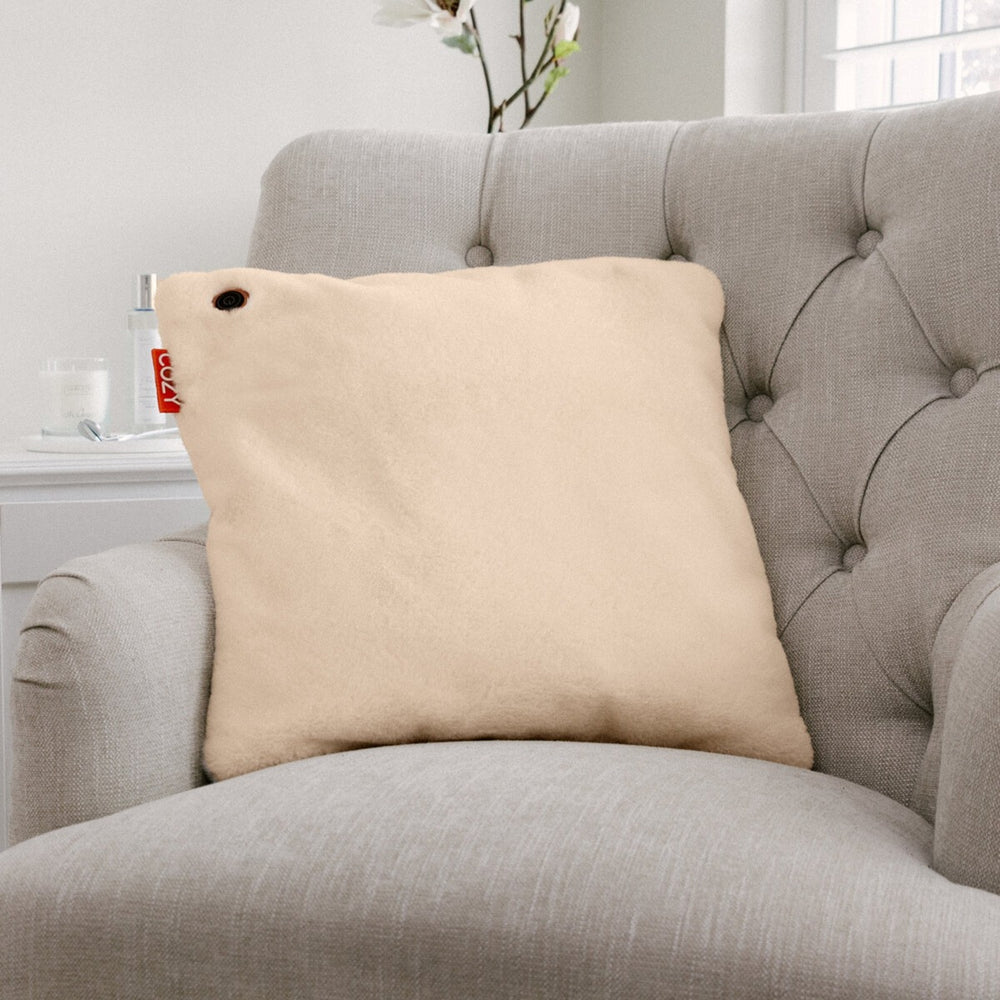 Acogedor una peluche 45 x 45 cm cojín de calor inalámbrico