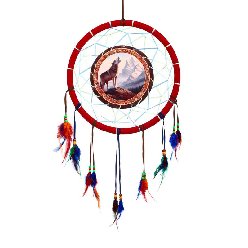 Mountain wolf dream catcher 33cm