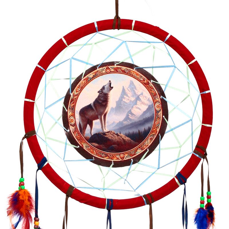 Mountain wolf dream catcher 33cm