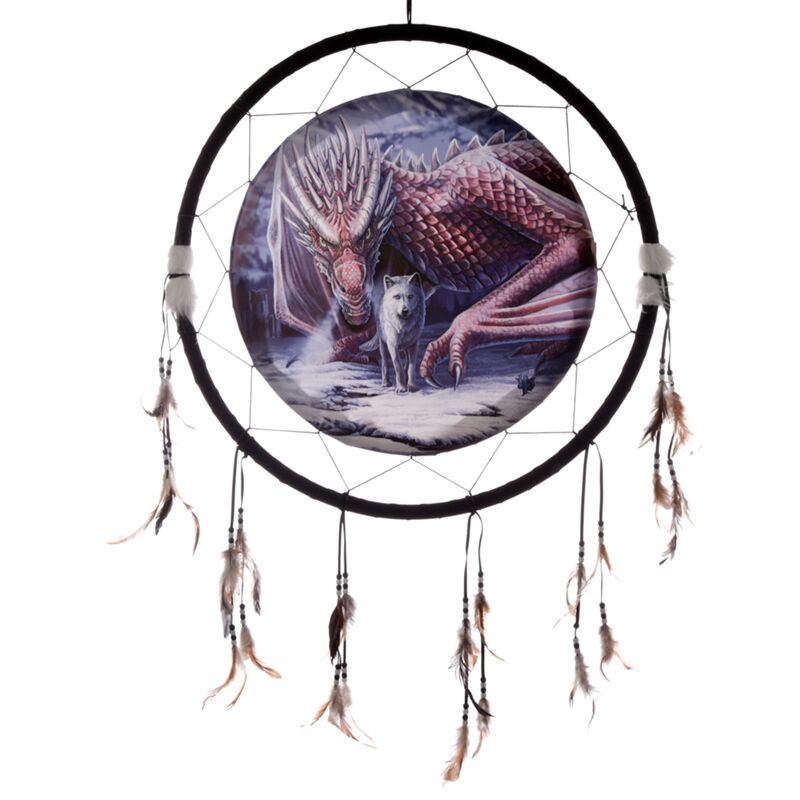 Lisa parkerer alliance dragon wolf dream catcher 60cm