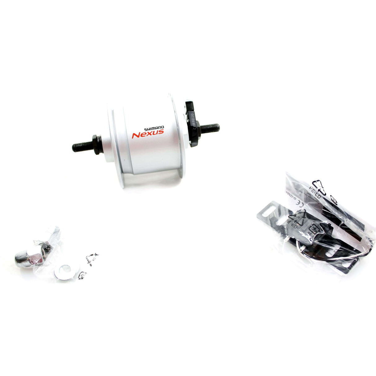 Shimano Dynamo Hub 100 36 Silver DH-C3000 6V 3.0W Nut