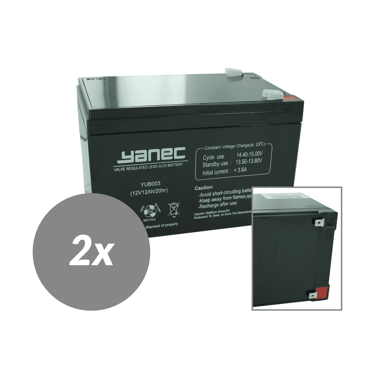 Yanec ups battery replacement set rbc6 (excl. cables)