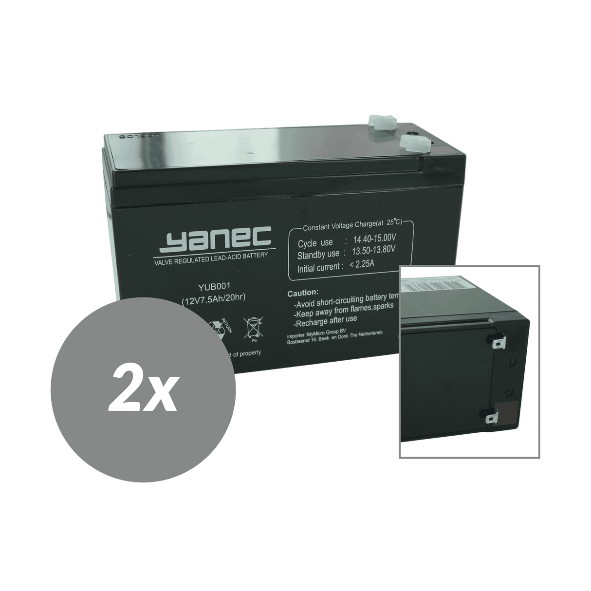 Yanec ups battery replacement set rbc5 (excl. cables)