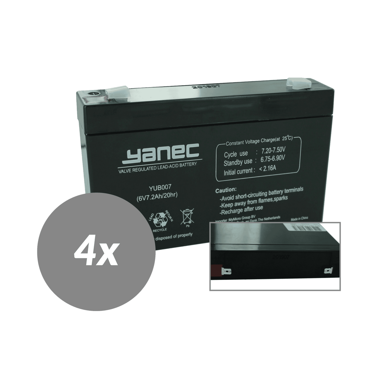 Yanec ups battery replacement set rbc34 (excl. cables)