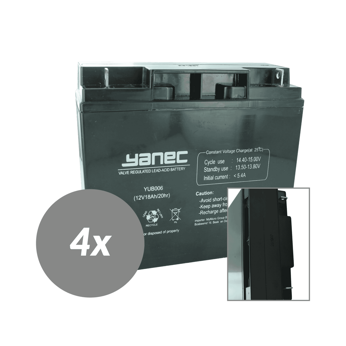 Yanec ups set sostituzione batteria rbc55 (cavi esclusi)