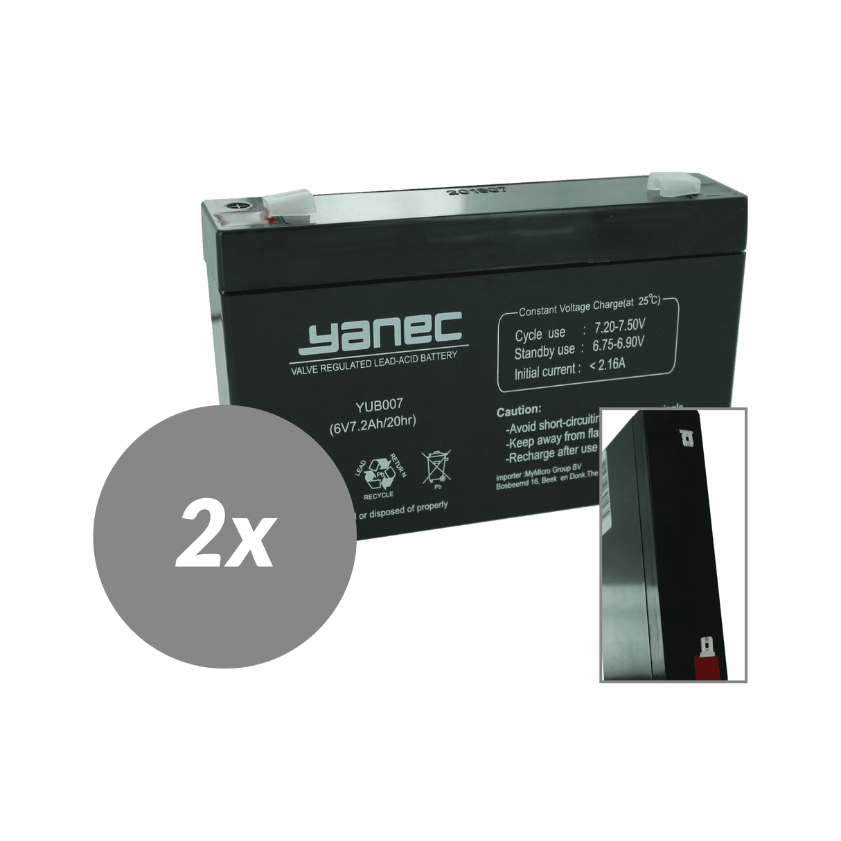 Yanec ups battery replacement set rbc18 (excl. cables)