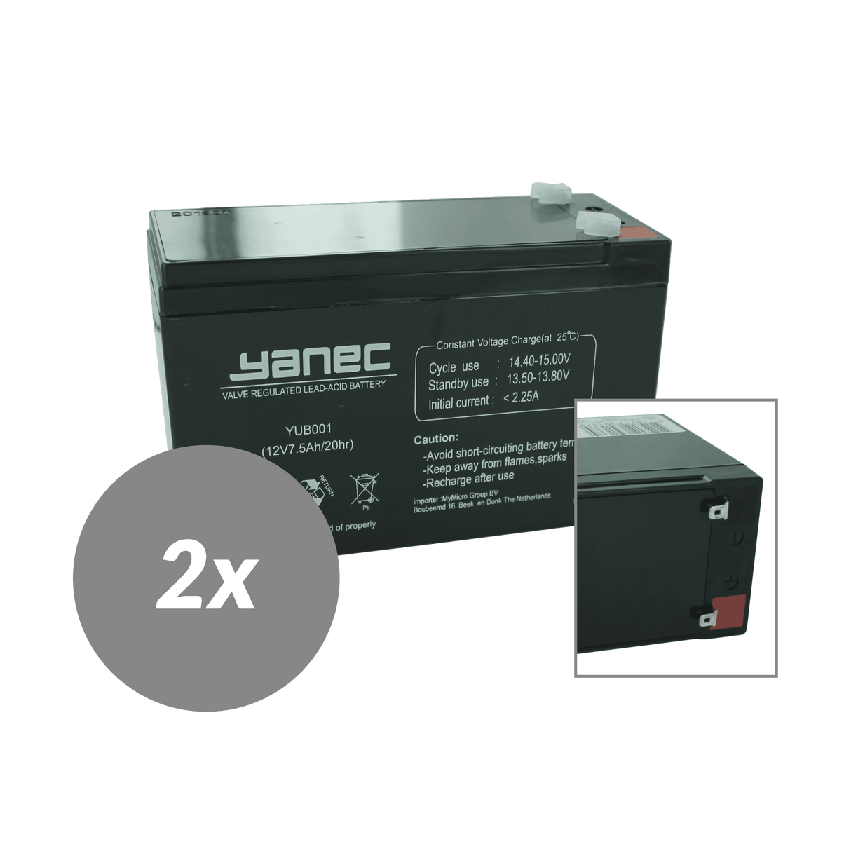 Yanec ups battery replacement set rbc33 (excl. cables)