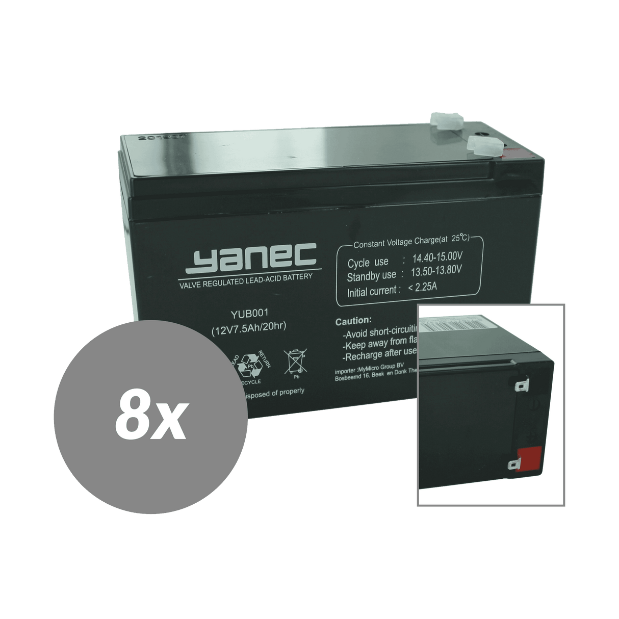 Yanec ups battery replacement set rbc26 (excl. cables)