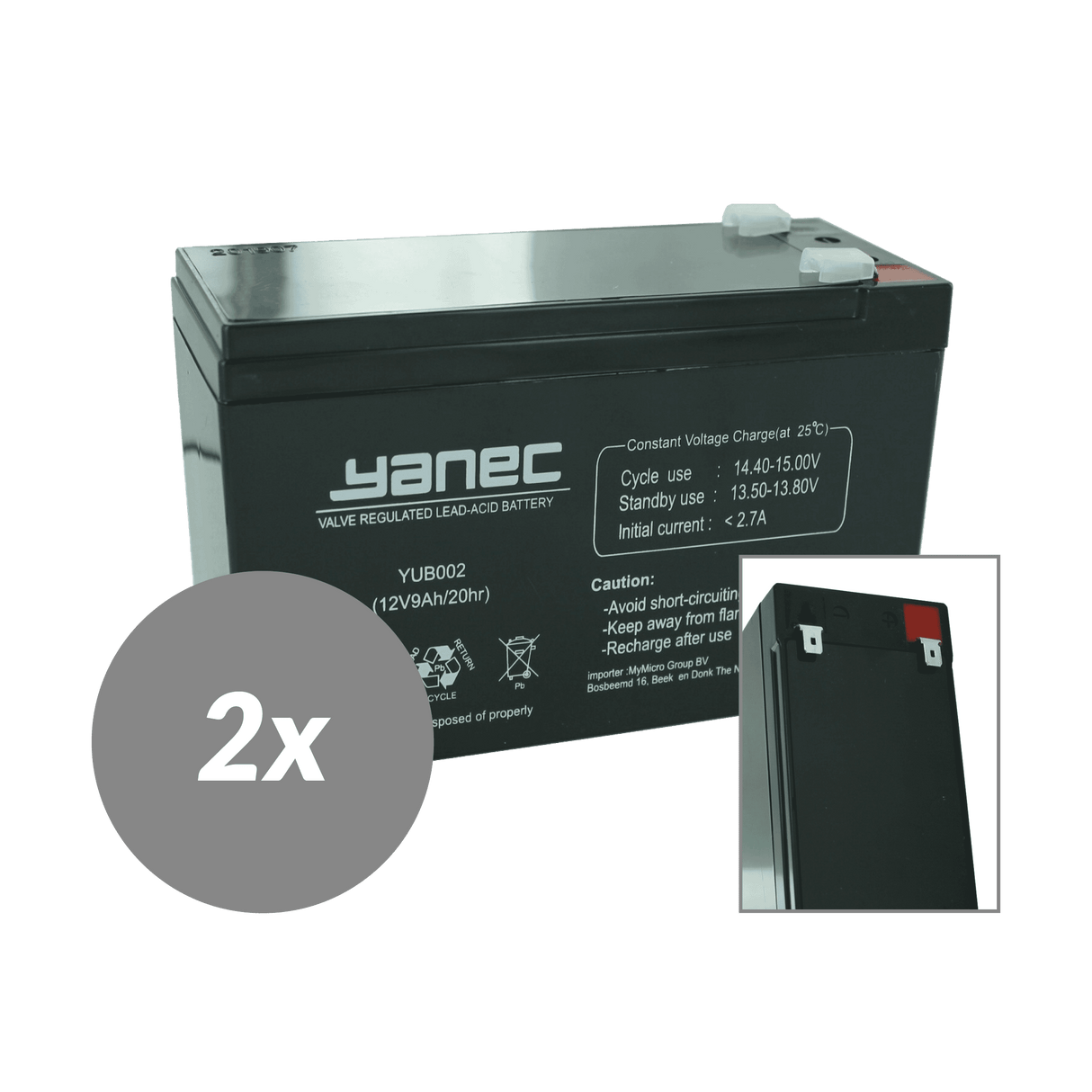 Yanec ups battery replacement set rbc161 (excl. cables)