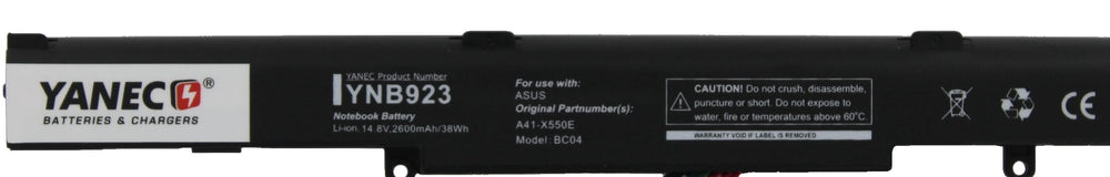 Yanec Laptop Battery 2600mAh