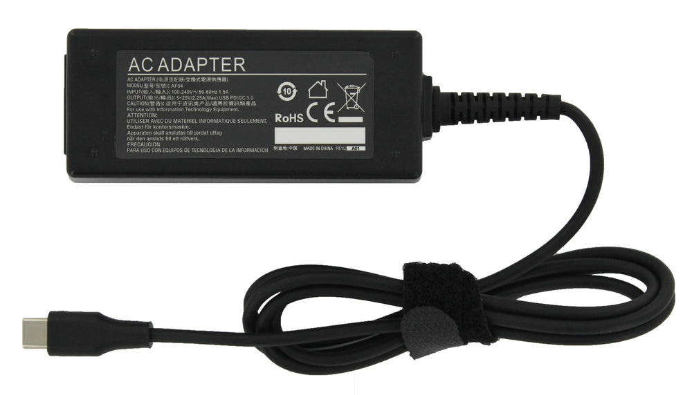 Toshiba laptop USB-C CA Adaptador 45W Negro