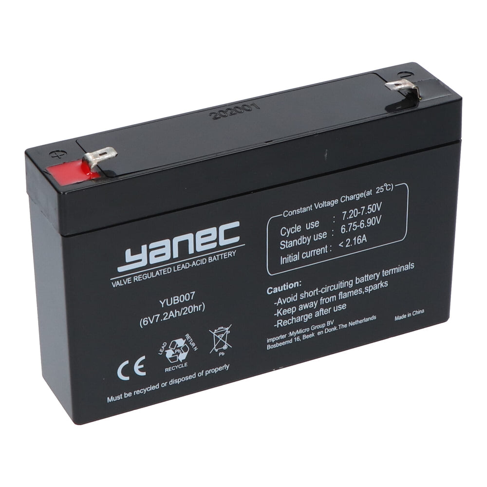 Yanec féiert Batterie 6v 7,2ah