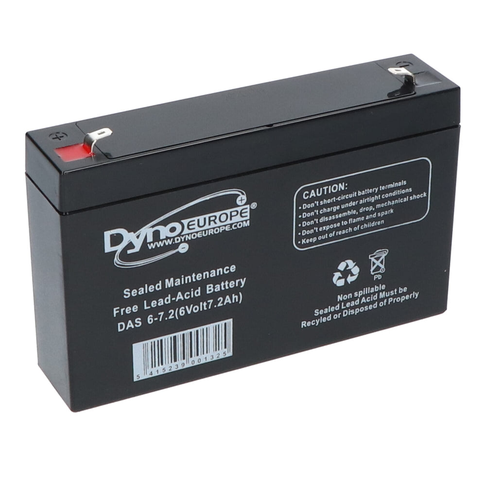 Dyno europe dyno lead acid battery 6v 7.2ah