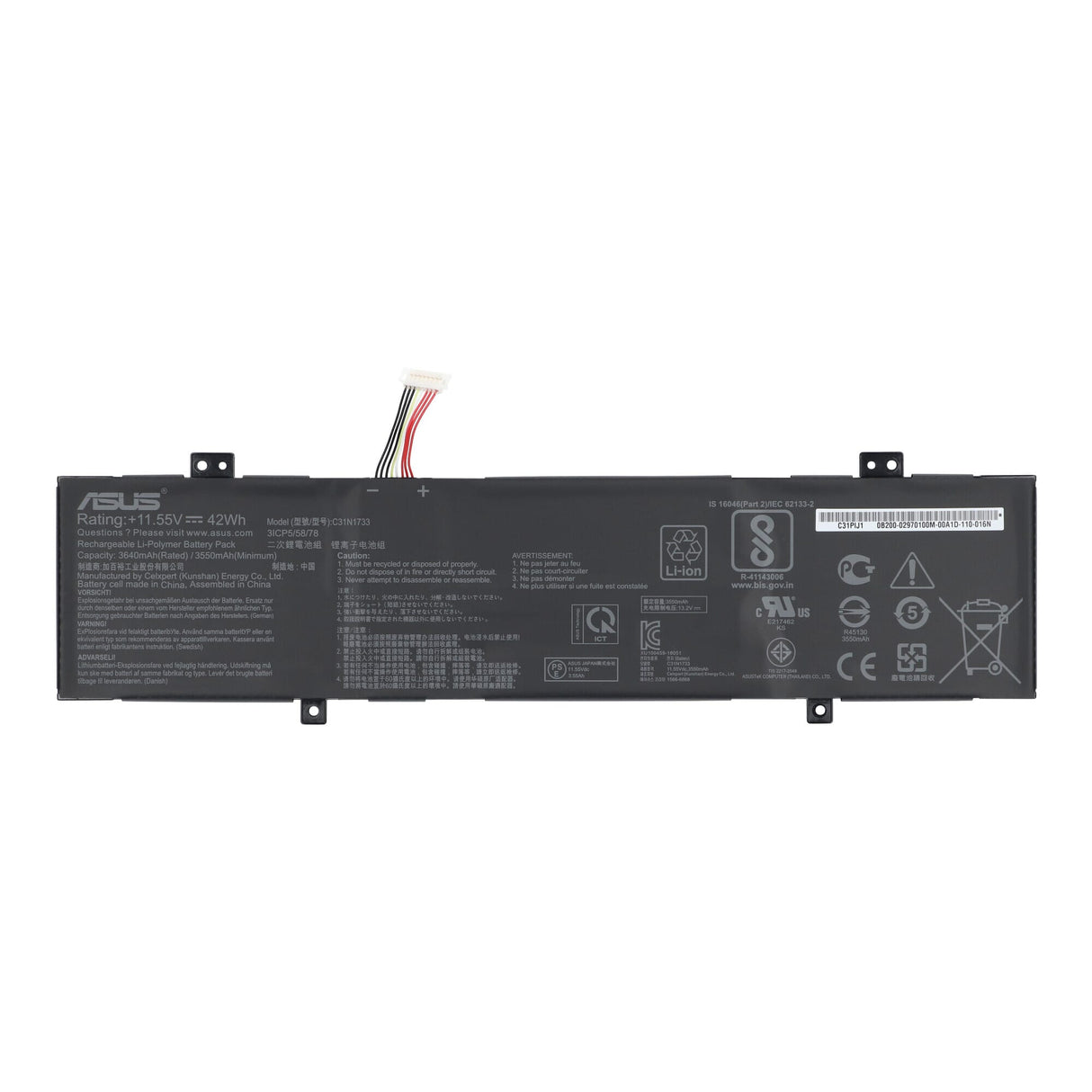 Asus laptop battery 3550 mah