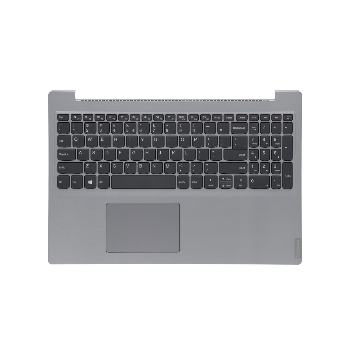 Lenovo laptop billentyűzet qwerty us + felső borító - ezüst