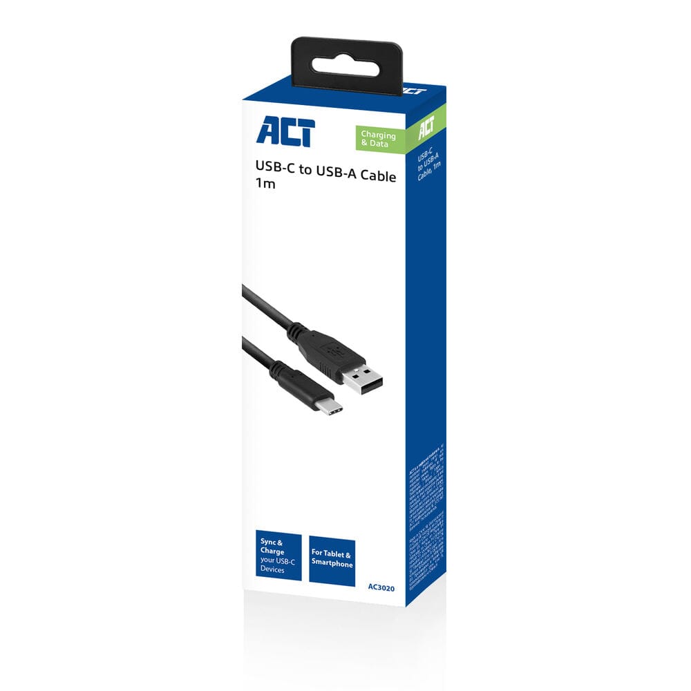 Act USB 3.2 gen1 nabíjecí a datový kabel samec - c samec 1 metr