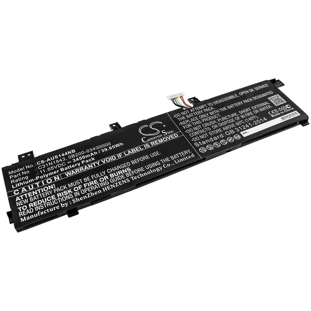 Replacement parts laptop battery 3450mah