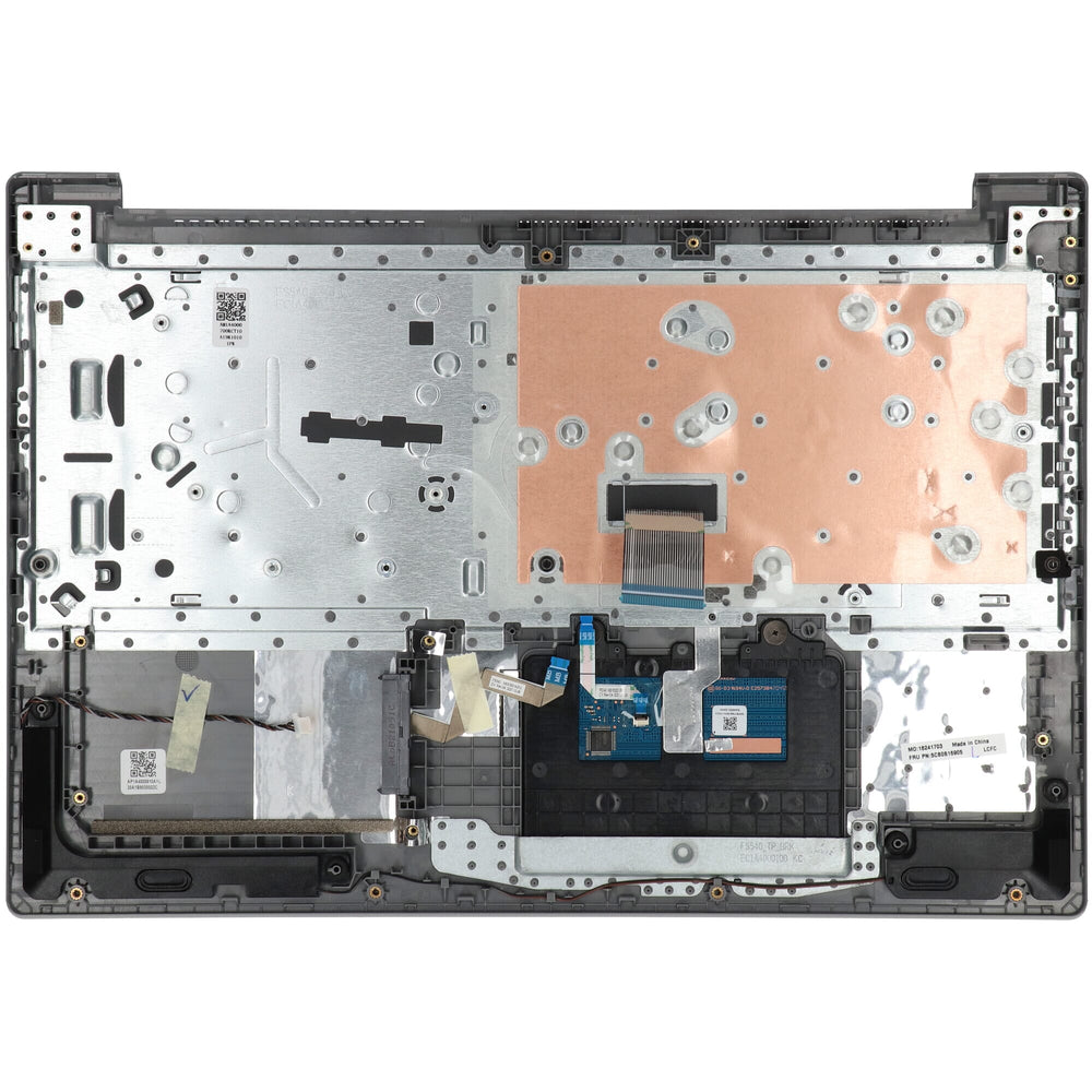 Lenovo laptop billentyűzet qwerty us + felső borító - ezüst