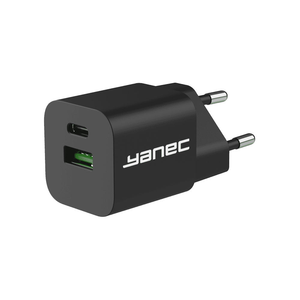 Yanec compact gan charger usb-a usb-c 30w