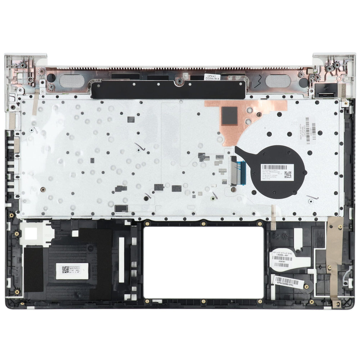 HP Laptop -tangentbord qwerty US + toppskydd - silver