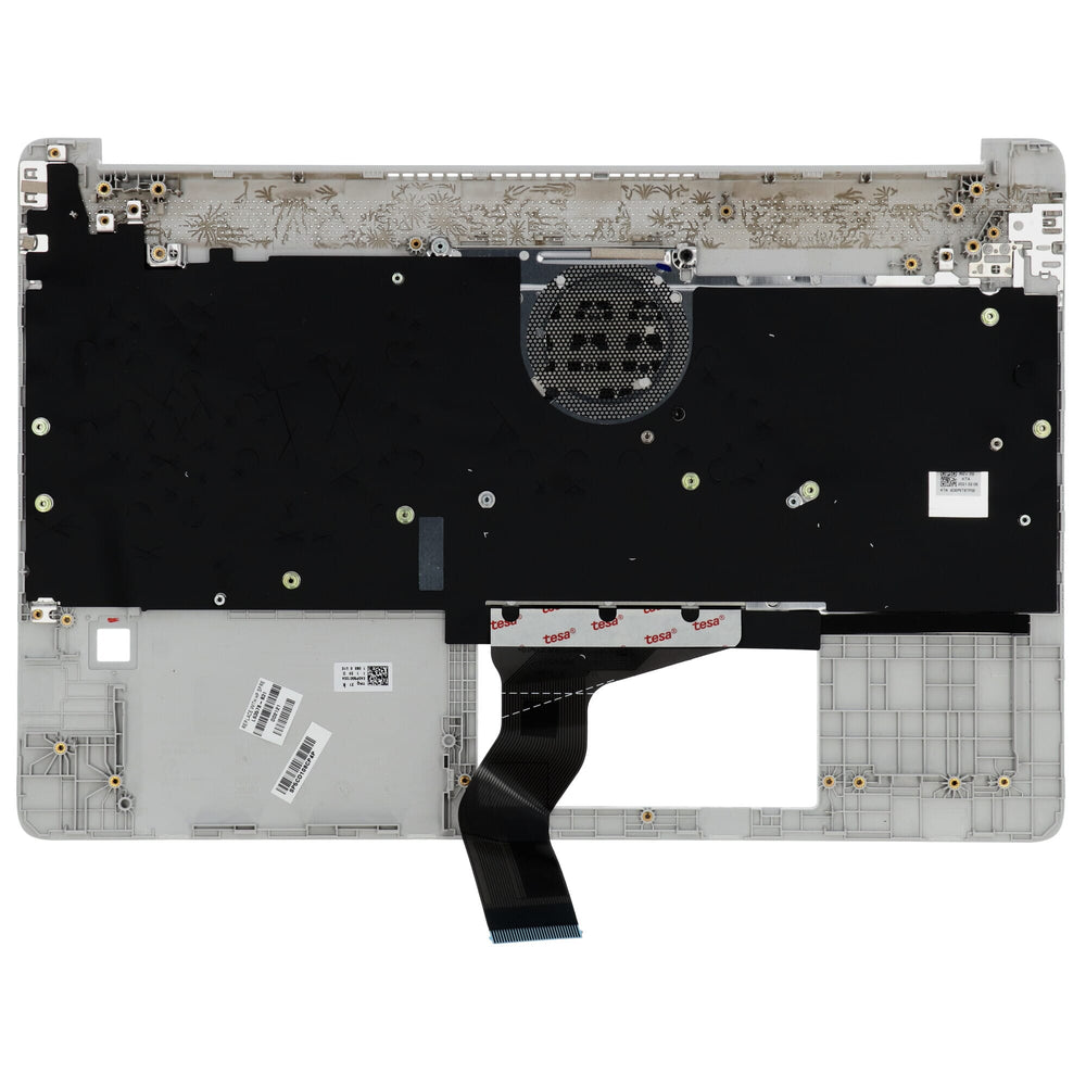 Hp laptop keyboard qwerty us + top cover - silver