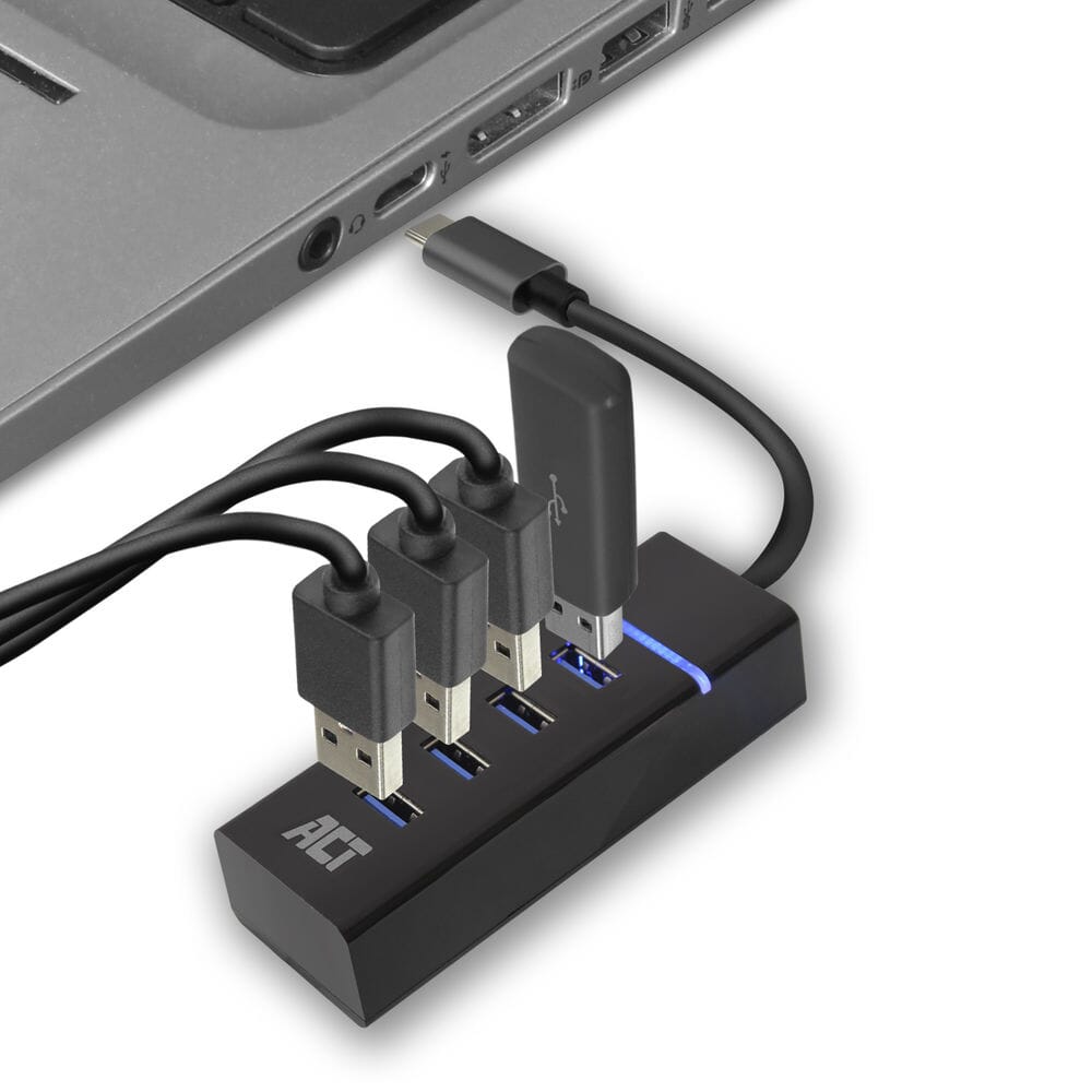 ACT-Konnektivität USB-C-Hub 3.2 mit 4 USB-A-Anschlüssen