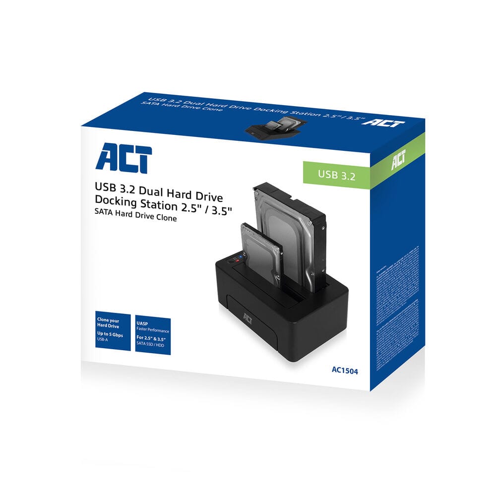 ACT 2,5 et 3,5 pouces SATA DIAL DISK DISQUE USB 3.2 GEN1