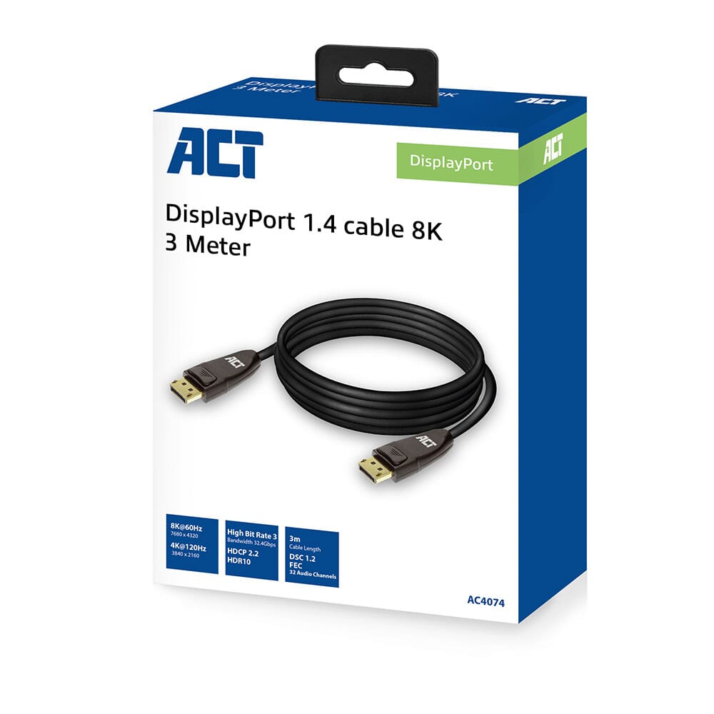 Cavo Act Displayport 1.4 8k, 3m