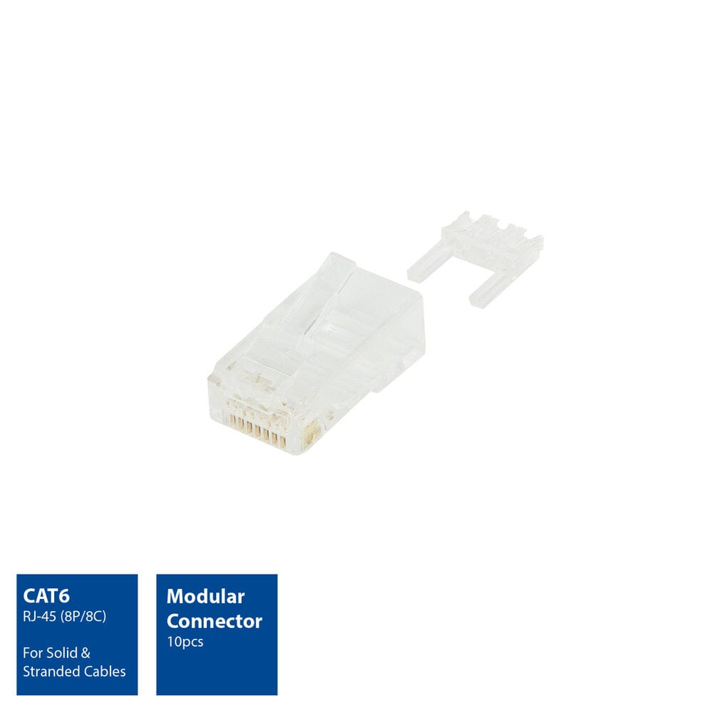 ACT UTP CAT6 Modular Connector, RJ45, Zip Bag