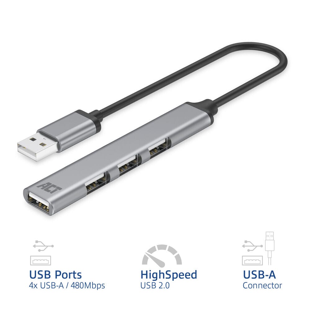 Act USB-A hub 2.0, 4 port USB-A
