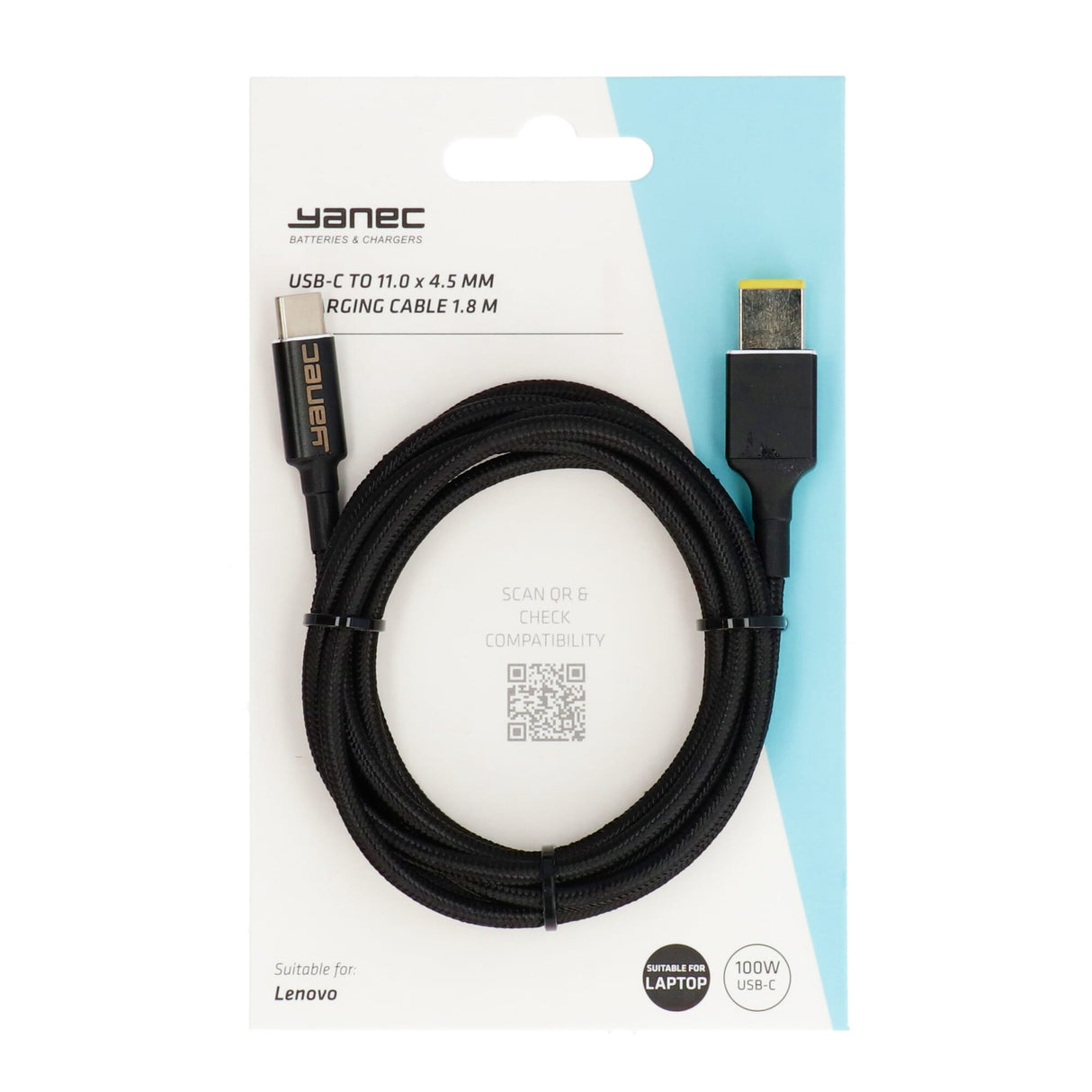 Yanec USB-C bis 11,0 x 4,5 mm Ladekabel 1,8 m