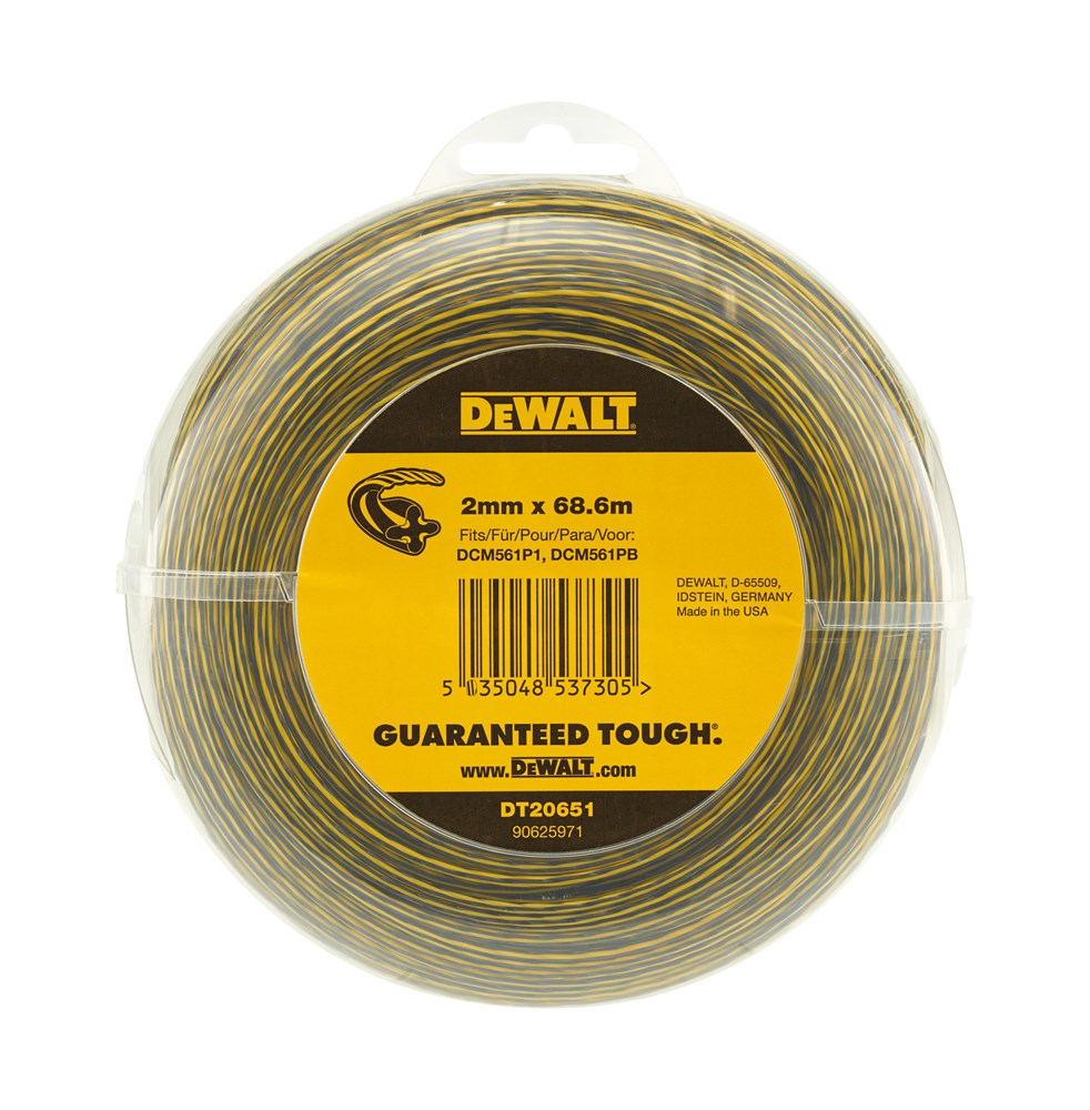 Dewalt accessoires 18v grastrimmer - vervangdraad 2mm - dt20651-qz