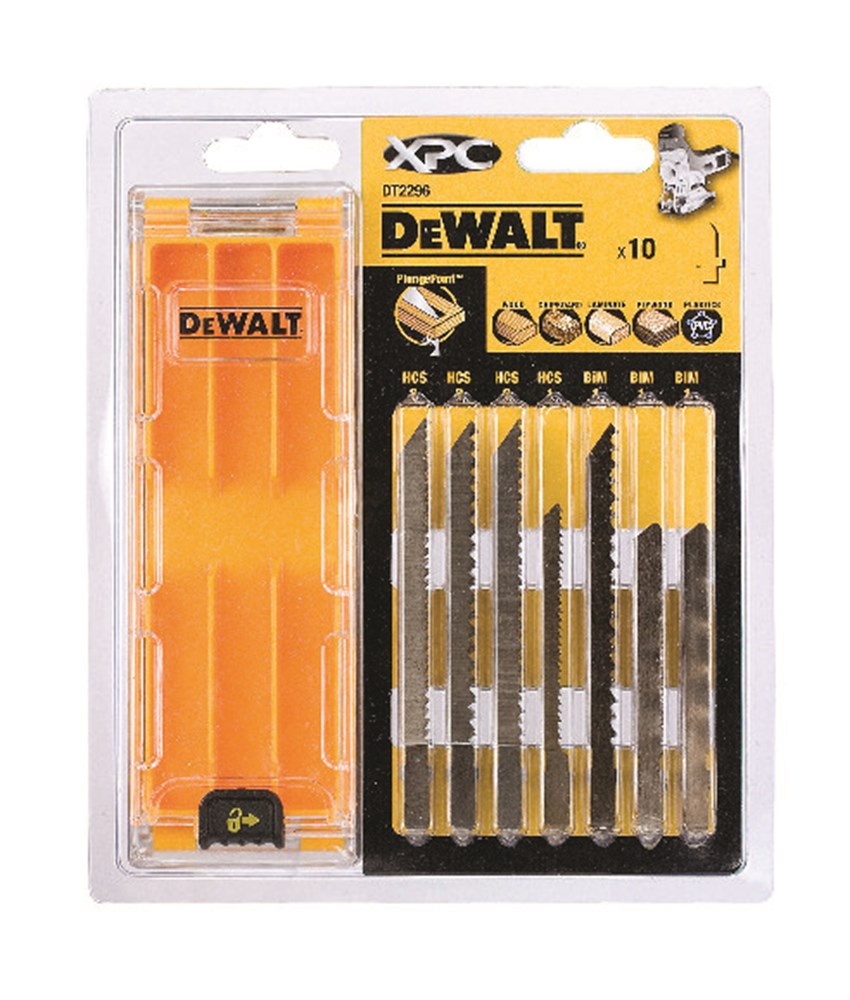 Dewalt accessoires cassette 10-delig xpc® zaagbladen voor hout (dt2205x2, dt2209x2, dt2213x2, dt2216x1, dt2217x1, dt2218x1, dt2220x1) - dt2296-qz