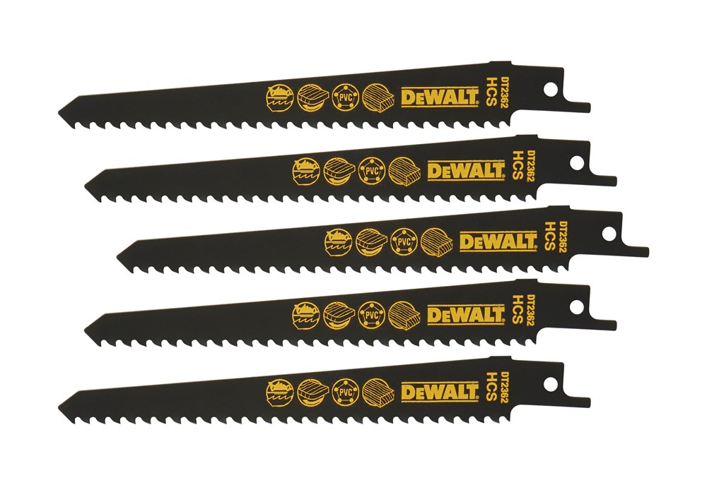 Dewalt accessoires reciprozaagblad hcs 152x4,2mm hout en kunststof, snel met fijne afwerking - dt2362-qz