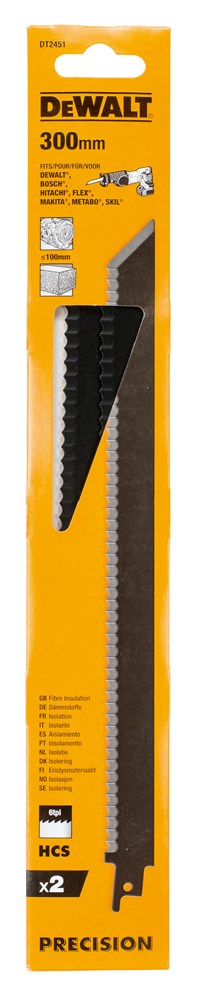 Dewalt accessoires reciprozaagblaad isolatie 300mm - dt2451-qz
