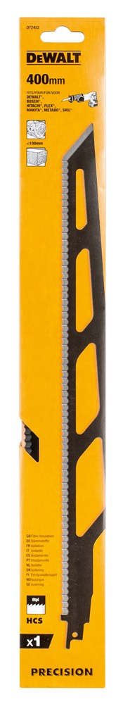 Dewalt accessoires reciprozaagblaad isolatie 400mm - dt2452-qz