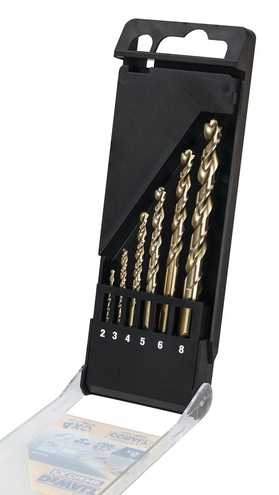 Dewalt accessoires hss industrial cobalt metaalboor 6-delige set (2,3,4,5,6,8mm) - dt4956-qz