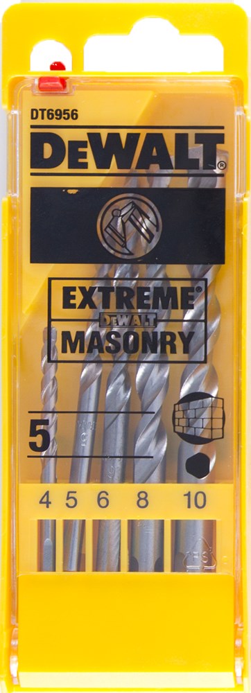 Dewalt accessoires cassette betonboren extreme 5-delig 4,5,6,8,10mm - dt6956-qz