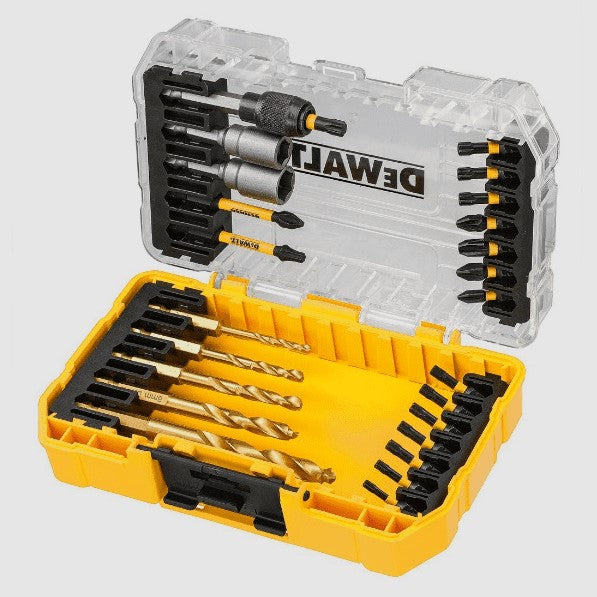 Dewalt accessoires 25-delige flextorq boor- en schroefbitset | in tough case - dt70735t-qz