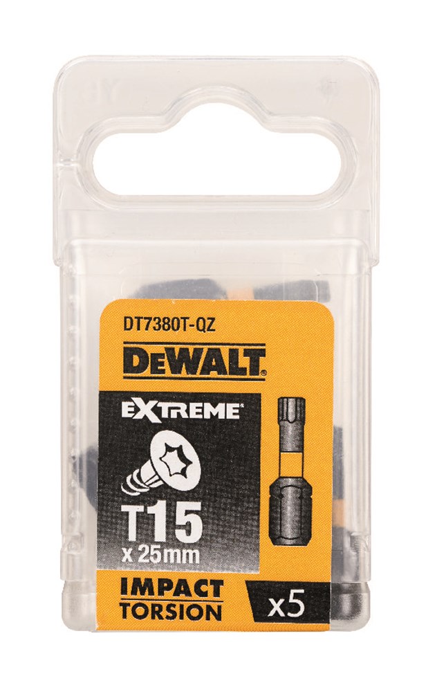 Imp dewalt accessoires act torsion 25mm torx t15 - dt7380t-qz