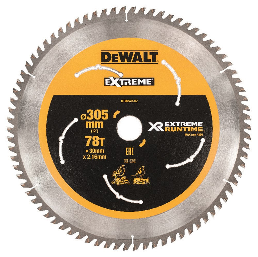 Dewalt accessoires extreme runtime cirkelzaagblad 305mm x 30mm 80t - dt99576-qz