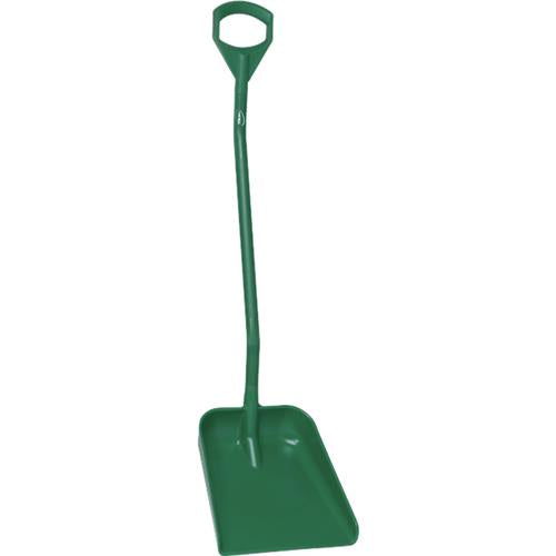 Vikan hygiene schop groen met extra lange steel 130 cm en groot blad 38x34