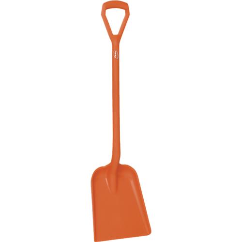 Vikan hygiene schop oranje met d-greep en korte steel 104 cm