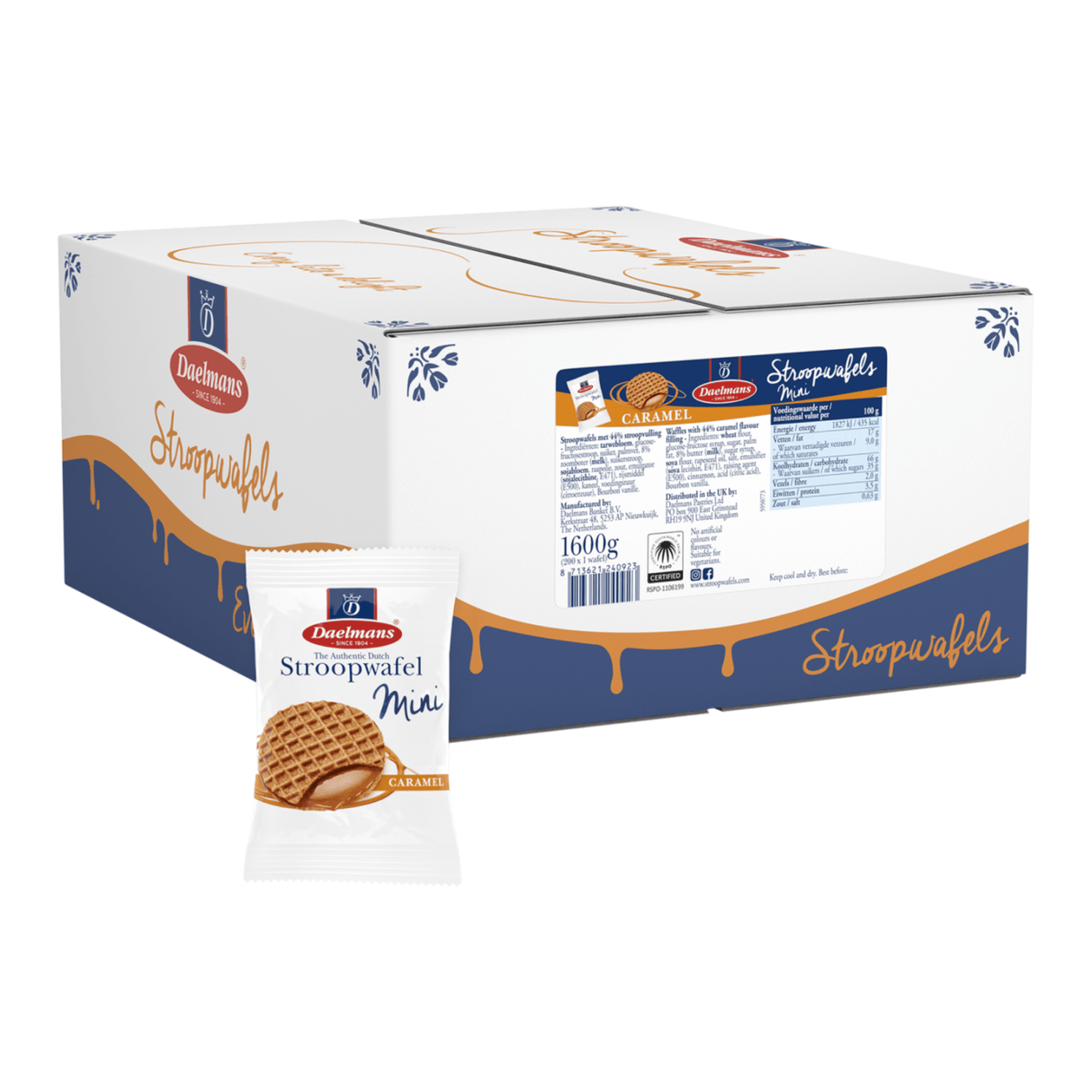Daelmans mini stroopwafel (200 stykker)