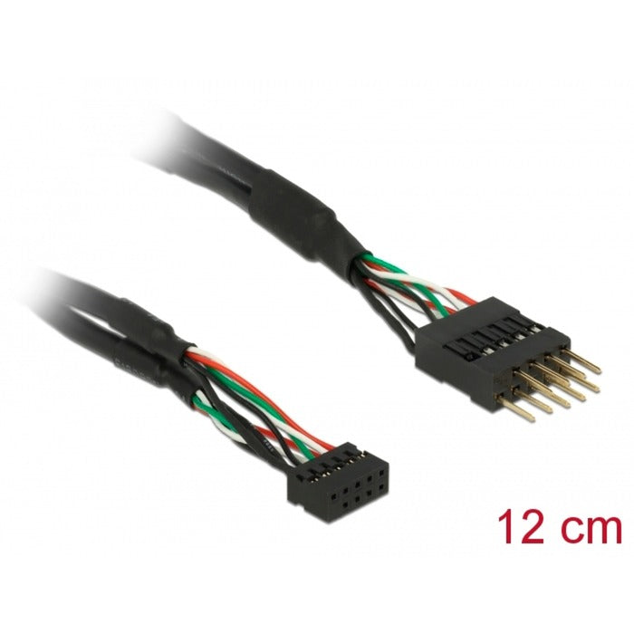 Delock delock kb usb 2.0 bu10pin-st10pi bk 0.1m